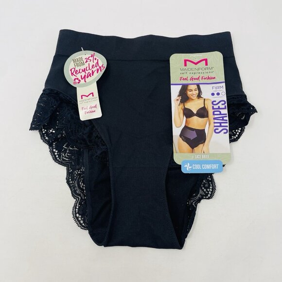 Maidenform Self Expressions Womens Medium Feel Good Fashion Briefs Lace 1329 - Picture 2 of 7